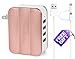 Infinilla 4-Port 30W/6A Multi-Port USB Wall Charger with Foldable Power Adapter Plug, Rose Gold
