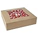 Fit Meal Prep [25 Pack] Pie Boxes With Window 10x10x2.5 Kraft Pastry Boxes Auto-Popup Cardboard Gift Packaging for Cupcake, Cookies Treat Box for Party, Christmas, Valentines Day