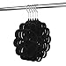 Crystallove 2pcs Flower Shape Non-Slip Velvet Hanger Scarf Holder (Black)