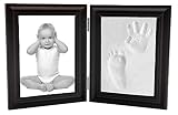 Baby Hand Print and Footprint Air Drying Stone Clay Bi-Fold Quality Wood with Glass Photo Frame Gift Set (Expresso) Baby Hand Print and Footprint Air Drying Stone Clay Bi-Fold Quality Wood with Glass Photo Frame Gift Set (Expresso)