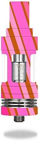 Sense Herakles Sub Ohm Tank Vape E-Cig Mod Box Vinyl DECAL STICKER Skin Wrap / Pink Hot Pink Brown Lines Stripes