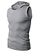 H2H Mens Active Wear Slim Fit Hooded Sleeveless T-shirts with Various Colors