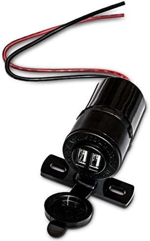 Duralect RV Boat Motorcycle Dual USB Charger Socket Car Fully Waterproof