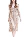 Simplee Women's V Neck Long Sleeve Sequin Midi Dress Party Evening Clubwear