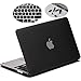 LENTION Hard Case for MacBook Air (11-inch, Late 2010 to Early 2015) - Model A1370 / A1465, with Keyboard Cover and Port Plugs, Matte Finish Case with Rubber Feet (Frost Black)