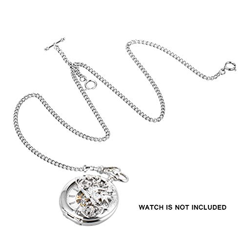 ManChDa Pocket Watch Double Albert Chain TBar Watch Chain Link 16 Inch