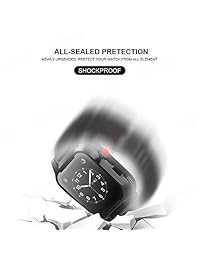 Estuche impermeable Apple Watch para 38 mm. Apple Watch Series 3 y 2, EFFUN IP68 Impermeable, a prueba de golpes, a prueba de golpes. Estuche Apple Watch, estuche protector resistente iWatch + 2, correa de reloj de silicona suave de Apple, negro