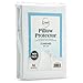 The Grand Pillow Covers Standard Size - Poly-Cotton Pillow Protector with Zipper - Moisture Wicking, Advanced Allergy Protection Pillow Protector - Protects Pillow from Dirt and Debris (2 Pack)