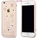 Buyus iPhone 5/5S Case for Girls,Clear Hard Back with Cute Floral Flower Design and Rubber Bumper (Cherry Blossom, Pink)