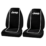 Plasticolor Two Officially Licensed Universal Fit Highback Seat Covers - Jeep Logo