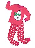 Girls Christmas Pajamas Snowman Cotton 2 Piece Pyjama Set Toddler Clothes Suit