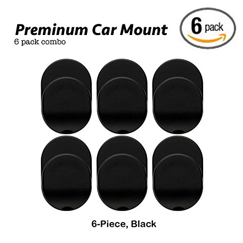 6 Piece Set (6 Black) Ring Hook Mount Accessories for Universal Cellphone Finger Ring Holder Grip Stand (6PCS Base)