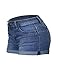 Cielo Women's Butt Lifting Denim Color Mini Shorts (Medium, SH-100 Med Blue )