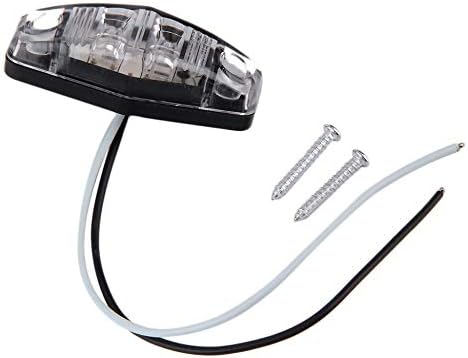 nbvmngjhjlkjl Hot1 pc LED Trailer Truck 2 Diode 1x2.5 Surface Side Marker Light Submersible Width lamp Lamp Car Styling - White
