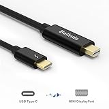 USB C TO Mini dp cable,Belinda USB-C Type c to Mini DisplayPort/Mini DP Adapter Cable 6FT With Aluminium Case Support 4K 60HZ resolution for Apple New Macbook Pro 2017, Samsung Galaxy S8