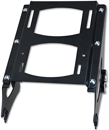 TGBROS Black Detachable 2 Two Up Tour Pak Pack Mounting Luggage Rack For Harley Touring Road King Street Glide Road Glide 2014-2016