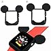 Navor Soft Silicone Protective Case with Cartoon Mouse Ears Compatible for Apple Watch 42mm Series 1/2/ 3 - Black