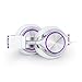 Sound Intone HD200 Headphones with Microphone Lightweight Folding Stereo Earphones for iPhone,PC,Laptop, Android Smartphones,Tablet (White/Purple)