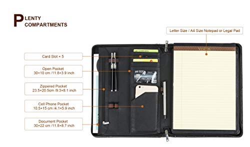 image for AZXCG Professional Slim Padfolio for 12.9-inch iPad Pro (2018 Gen), Fu