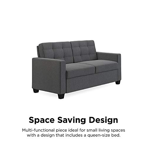 Signature Sleep Devon Sleeper Sofa with Memory Foam Mattress, Grey