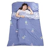 FairyMe Sleeping Bag Liner Lightweight Travel Camping Sheet Four-Season Double-Wide Cotton Sleeping Bags