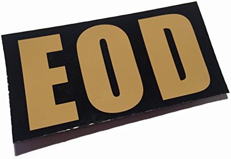 TAN on black Combat EOD Us Ir Infrared Reflective (hook/loop) Patch Us Military Army