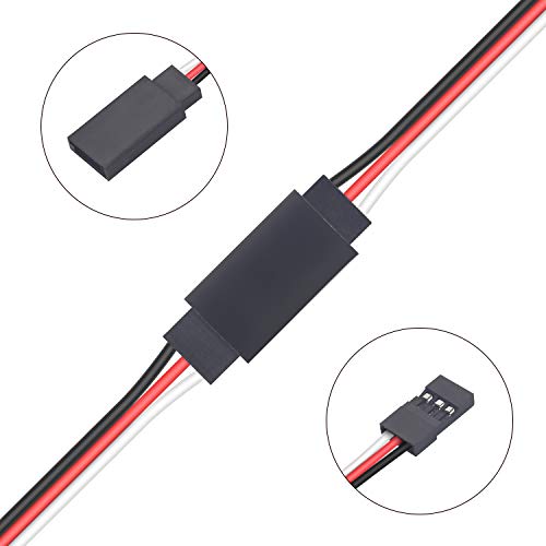 Favordrory 30 Pieces 3-Pin Extension Cable Cord Male to Female Lead Wire Connectors for Servo Extension Connection Control Board Remote Control Parts, 5 Sizes - Thumbnail 4