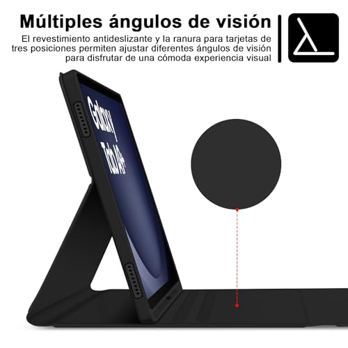 Capa com Teclado para Samsung Galaxy Tab A9+ 11" 2023, Layout em Português Brasileiro Teclado com Capa para Galaxy Tab A9+ 11 Polegadas SM-X210/X215/X216, Preto