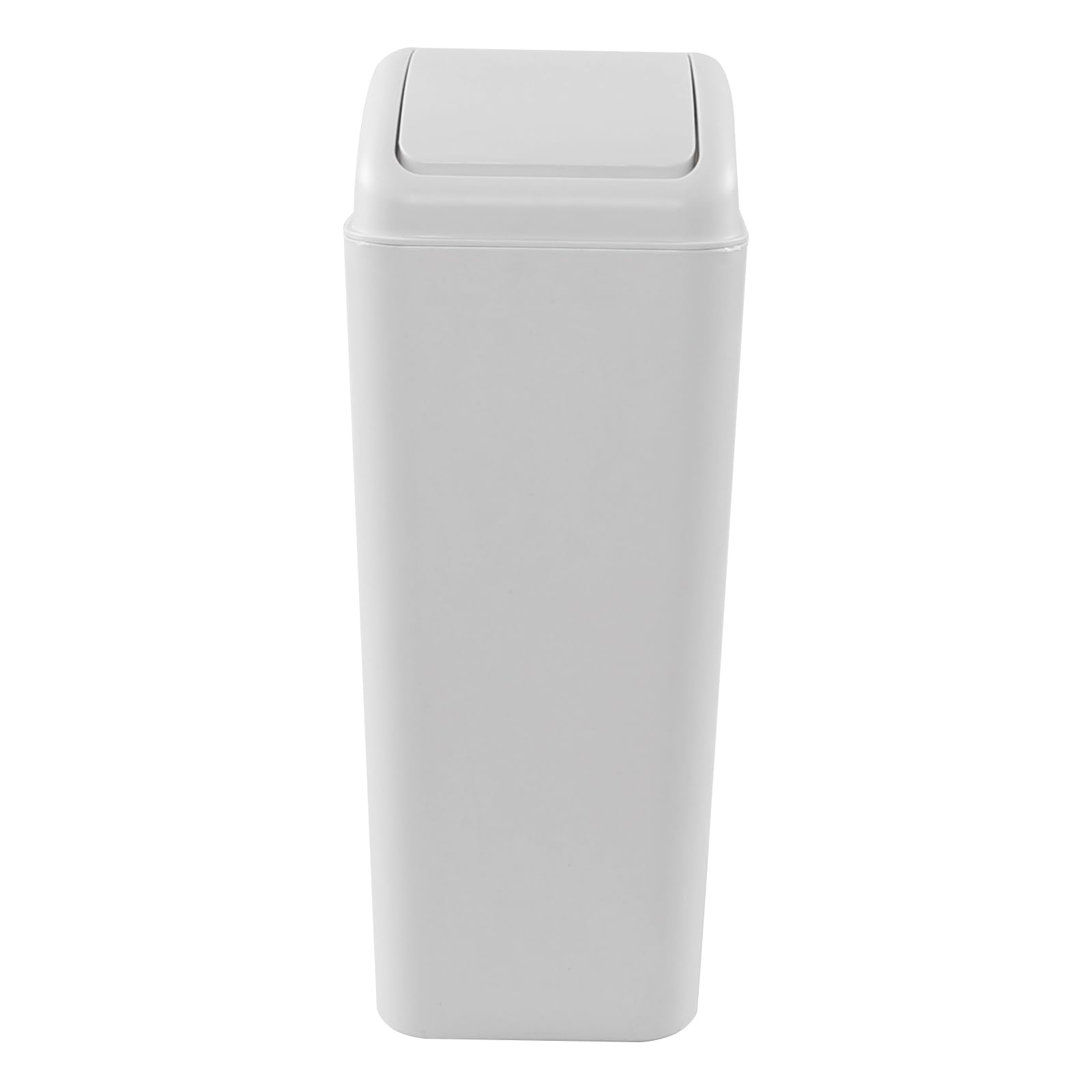 Farmoon 14 L Slim Trash Bin with Swing Lid, Plastic Waste Paper Bins, Grey