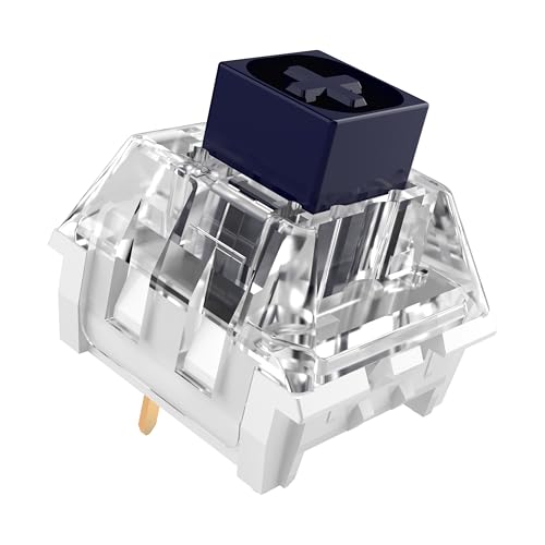 Kailh Box Navy Switches for Mechanical Gaming Keyboard,3-Pin 60gf Clicky/Factory Lubed/IP56 Dust&Waterproof Switches(Kailh Box Navy,108Pcs)