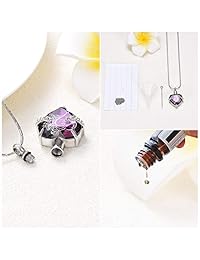 Collar con dije de acero inoxidable para urna crematoria con frase "Always In My Heart".