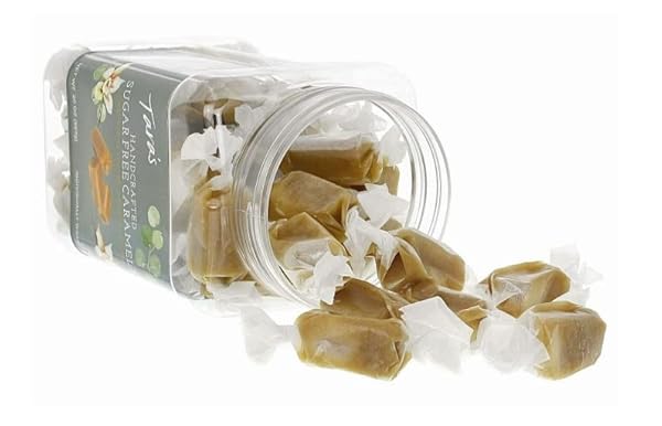 TARA’S GOURMET SUGAR FREE CARAMELS | HAND CRAFTED ALL NATURAL CANDY | CREAMY & INDIVIDUALLY WRAPPED WITH REAL BUTTER (20 OZ)