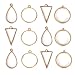 DROLE 40Pcs Open Back Bezel Pendants Assorted Geometric Hollow Frame Pendant Blanks for DIY Resin Crafts Gold Color