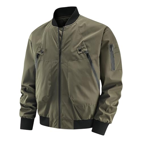 Jackets for Men Trendy Full-Zip Multiple Pockets