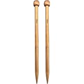 Weabetfu Large Size Bamboo Knitting Needle Straight Single Pointed Thick Knit Needles 10-inch Length Jumbo Knitting Needles for Huge Chunky Yarn Handmade DIY Knitting,US Size 15(10mm)