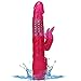 Bombex Temptation Rabbit Vibrator,Clitoral G-Spot Stimulator,Masturbation Vibe,Rotating Beaded Adult Massager for Women Female Beginner,Pink