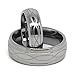 Matching Tungsten Wedding Band Set, Infinity Ring Set for His and Her, Classy, 8mm and 6mm