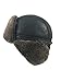 Zavelio Unisex Shearling Sheepskin Aviator Russian Ushanka with Snap Hat