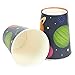 Juvale Outer Space Cutlery & Party Plates, Cups & Napkins Set - Serves 24, 144 Pieces - Gold Star Pattern - Space Paper Plates, Napkins & Cups - Disposable & Plastic-Free