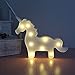 Pooqla White Unicorn Shaped Animal Light Table Lamp 3D Marquee Unicorn Sign Marquee Letter Nightlight Home Decoration Battery Operated