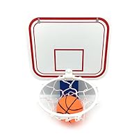 Silfrae Basketball Trash Can Basketball Hoop Trash Can Office Basketball Trash Can Basketball Goal Trash Can Basketball Hoop for Garbage Can Office Living Room and Bed Room (Blue Clip)