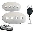 BestEvMod Compatible with Ioniq 5 Morse Code Emblem Front & Rear ABS Material Set of 2 (Hollow Out Matt Silver)