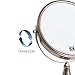 BINO 'The Scholar' 7.5-Inch Double-Sided Mirror with 5x Magnification, Satin Nickel