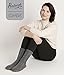 Pembrook Ladies Tall Cable Knit Slipper Socks – Memory Foam + Non-Skid Sole - Sizes S, M, L – Faux Suede Sole - Great Plush Slip On House Slippers For Adults, Women, Girls