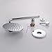 KES Bathroom Shower Faucet Set Single Handle Solid Brass Rough-in Concealed Valve with Stainless Steel Trim Wall Mount Shower Arm and 8-Inch Extra Large Fixed Showerhead 1/2-Inch IPS, Polished, X6200