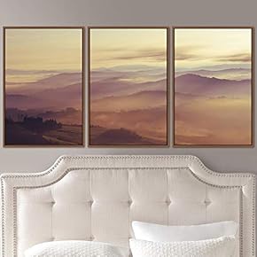 signwin 3 Piece Framed Canvas Wall Art Orange...