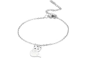 Fox BraceletAnklet For Women Girls Stainless Steel Simple Fashion Adjustable Fox BraceletAnklet Beach Jewelry Gifts, Stainles