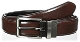 Dockers Men's  32mm Feathered Edge Reversible Stitch Belt,Brown/Black,36