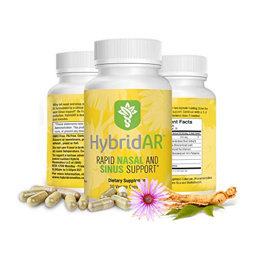 HybridAR Rapid Nasal & Sinus Support by Hybrid Remedies Pharmacist Formulated Natural Herbal