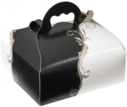 Caja Pasteleria Con Asas - 50 unds. (10 x 18 x 7 cm.): Amazon.es: Hogar
